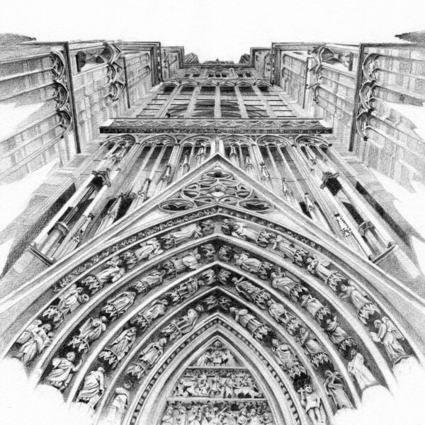 illustration du portail nord de la cathédrale de Strasbourg