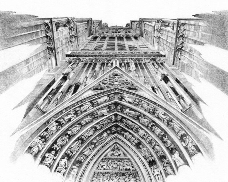 illustration du portail nord de la cathédrale de Strasbourg