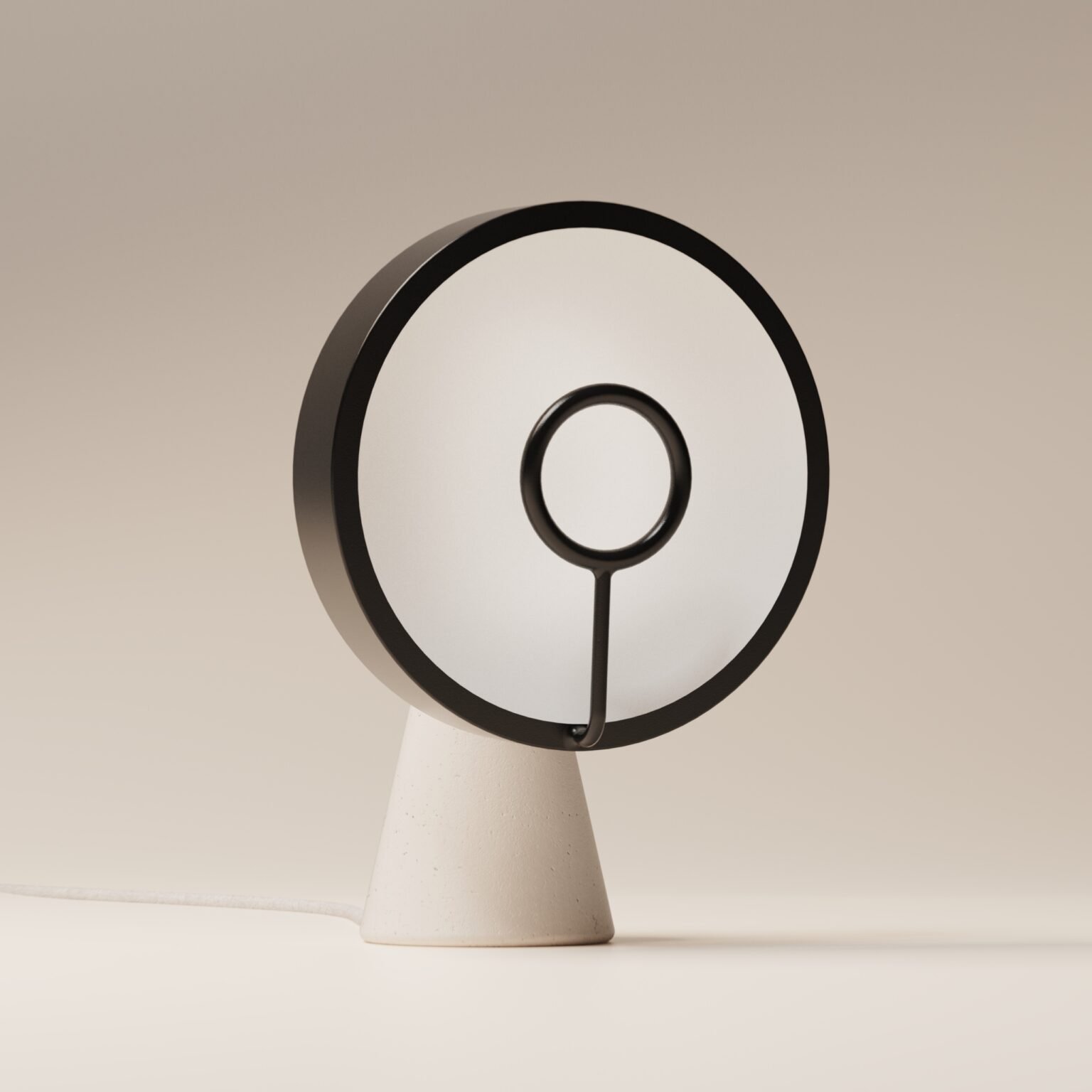 frontale est une lampe d'appoint inspirée par les miroirs de clar
