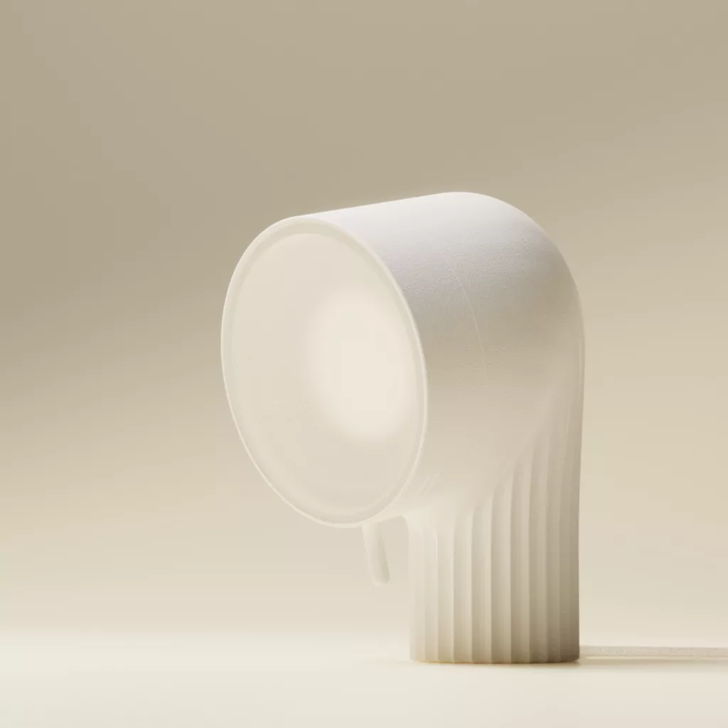 polyphème est une petite lampe à poser entièrement imprimée en 3D