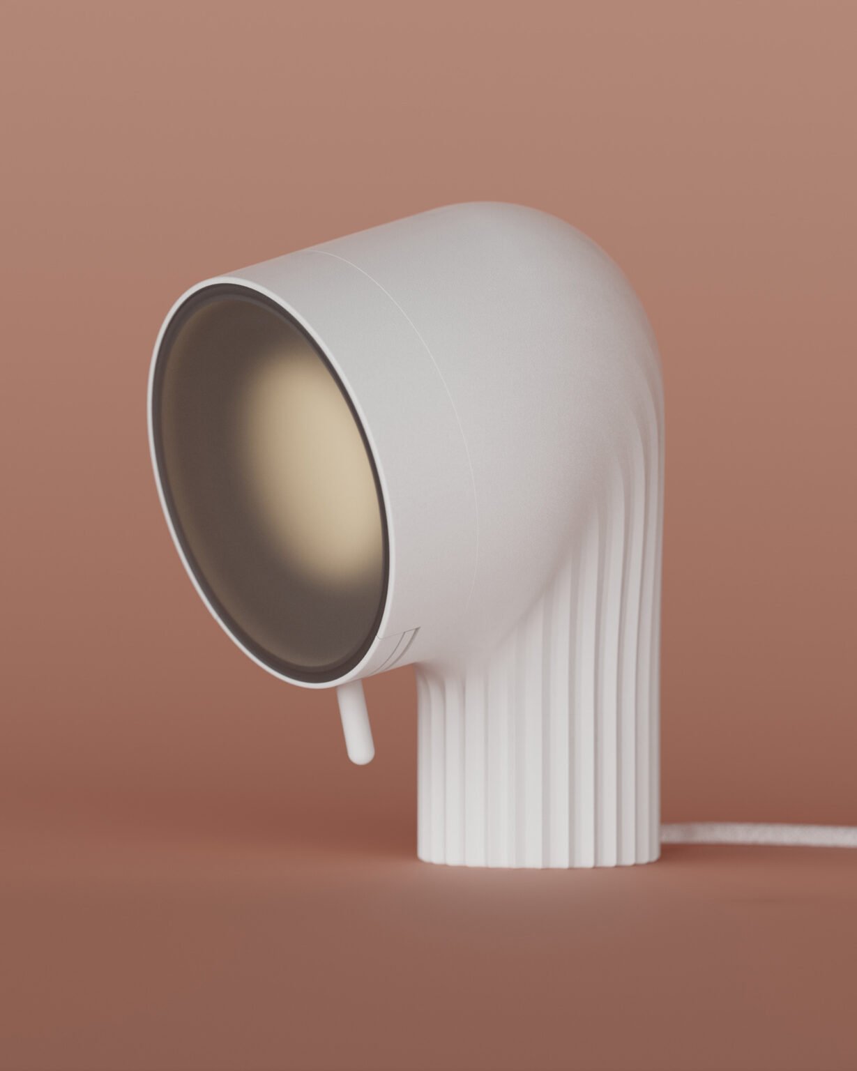 polyphème est une petite lampe d'appoint entièrement imprimée en 3D.