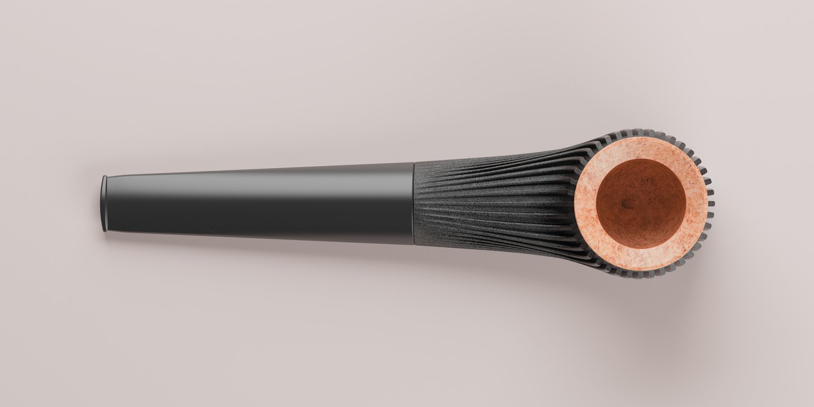 pipe rumi imprimée en 3d vue du dessus