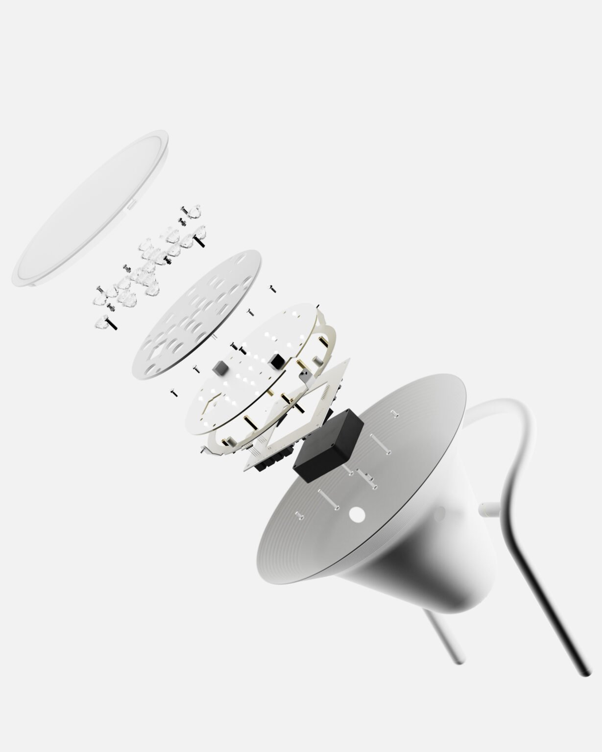 Lampe Dream Machine éclaté - Design industriel alix videlier design studio