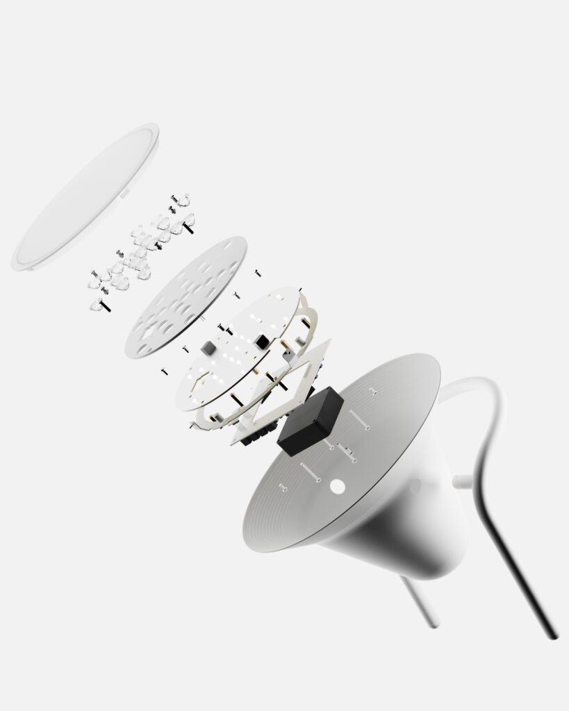 chain 5 Lampe Dream Machine éclaté - Design industriel alix videlier design studio