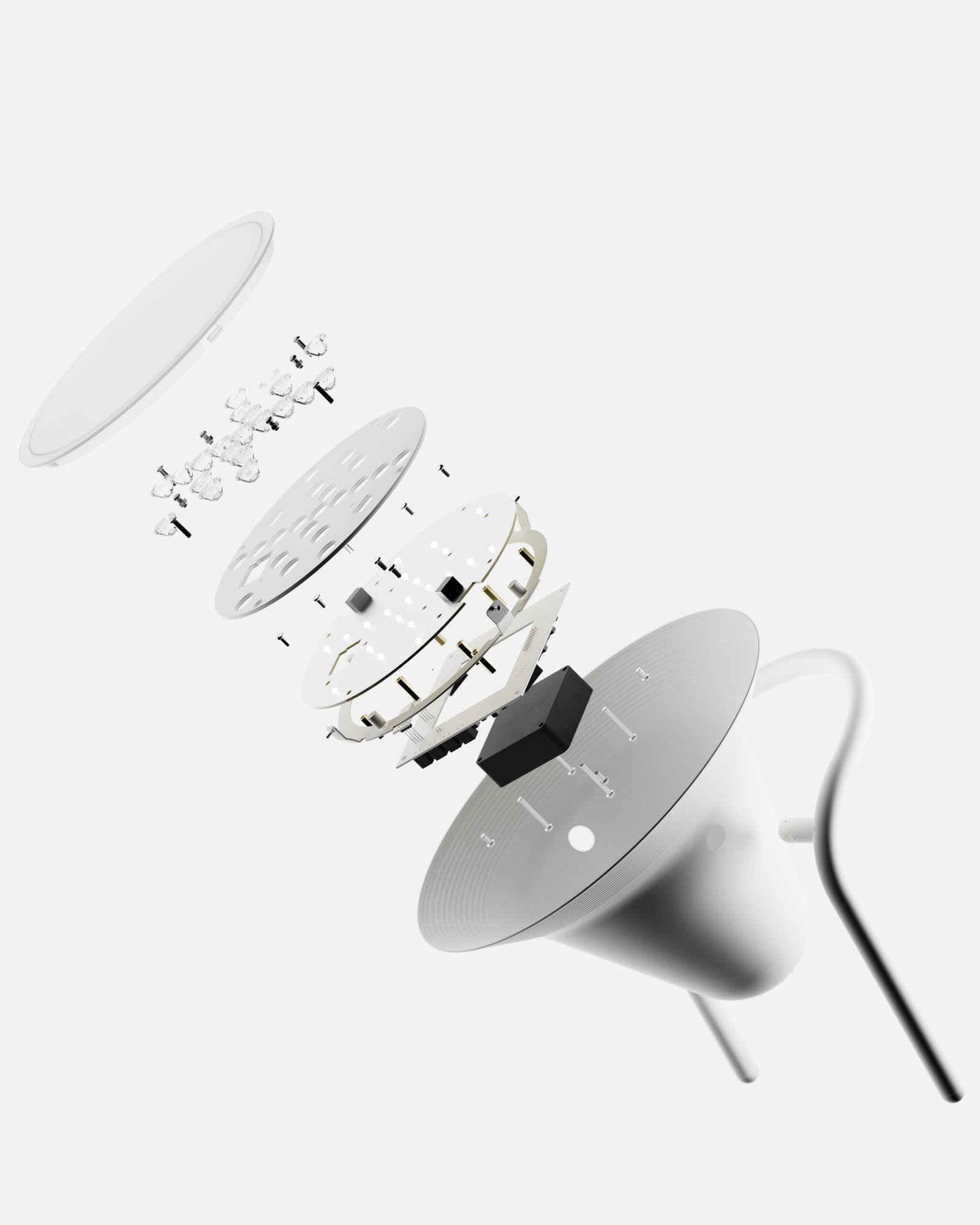 alix videlier design studio 8 Lampe Dream Machine éclaté - Design industriel alix videlier design studio