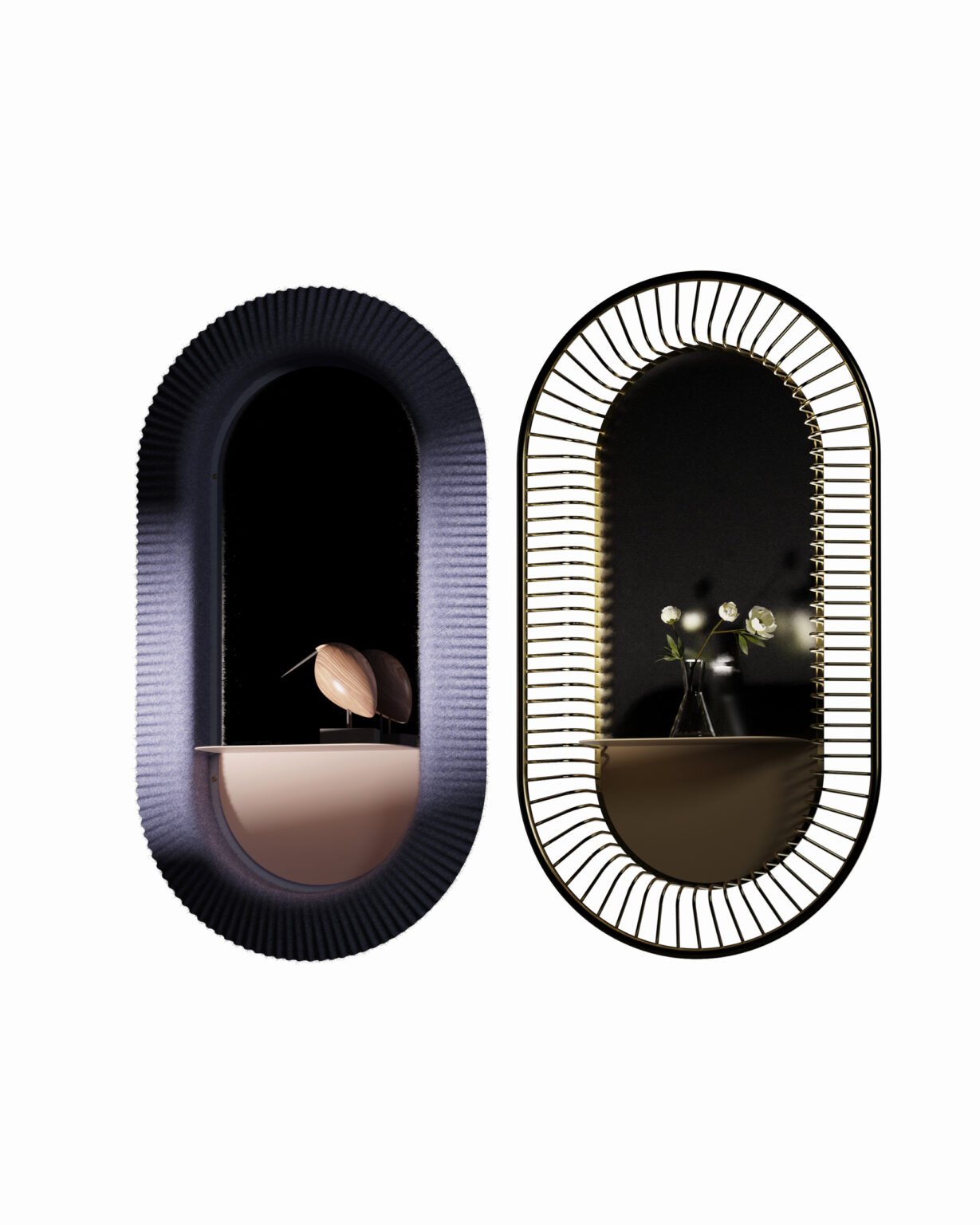 sol et mani sont deux miroirs inspirés de la mythologie nordique.